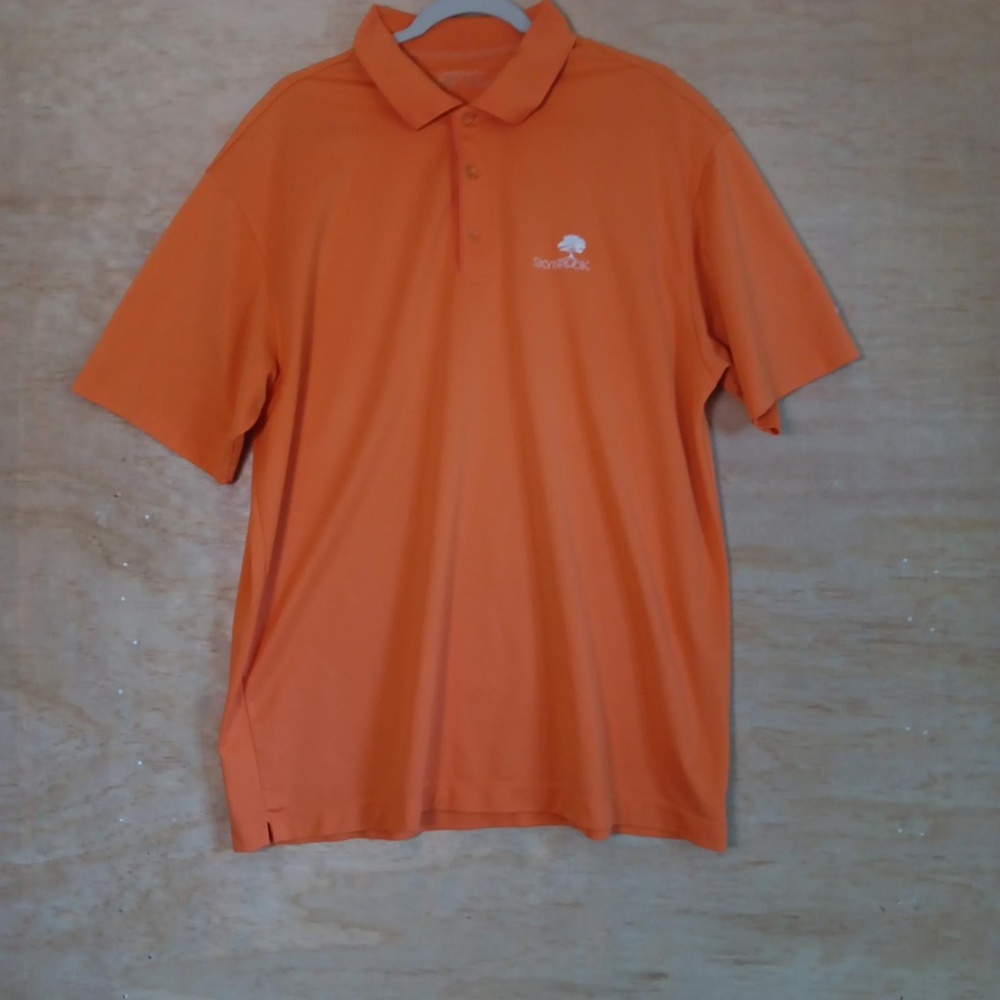 Nike Golf Polo Shirt XL Orange Skybrook Embroidered Logo RN56323 Polyester